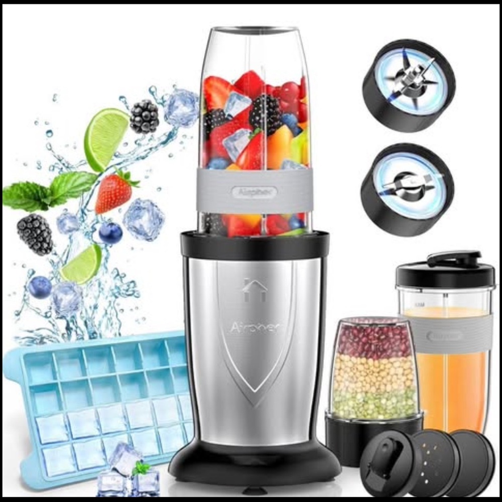 NEW IN BOX Airpher Bullet Blender for Shakes and Smoothies - 19-Piece Multi